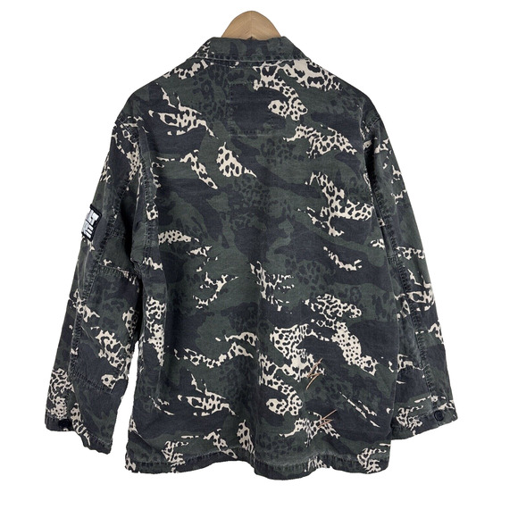 Zadig & Voltaire Kansas Camo Leo Utility Jacket Parka in Green Womens Size M/L - Picture 6 of 12